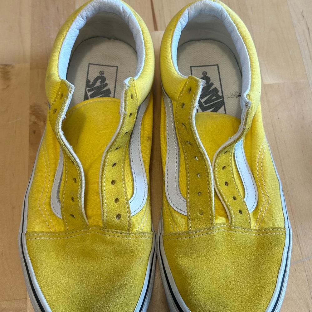 Vans. Yellow. 10.1 inches approx heel to toe. US women 8.0 men size 6.5